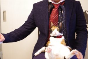 ついに…見つけましたよ。 猫マスターにお似合いのネクタイをね。 たくさん入手したんでとりあえず全部つけてみた。  そしてもうこの際だからネクタイピンも猫にして… てかもうこの際だから猫も連れてくわ。