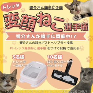 猫マスター(勝手に)企画「トレッタ変顔ねこ選手権」当選者発表